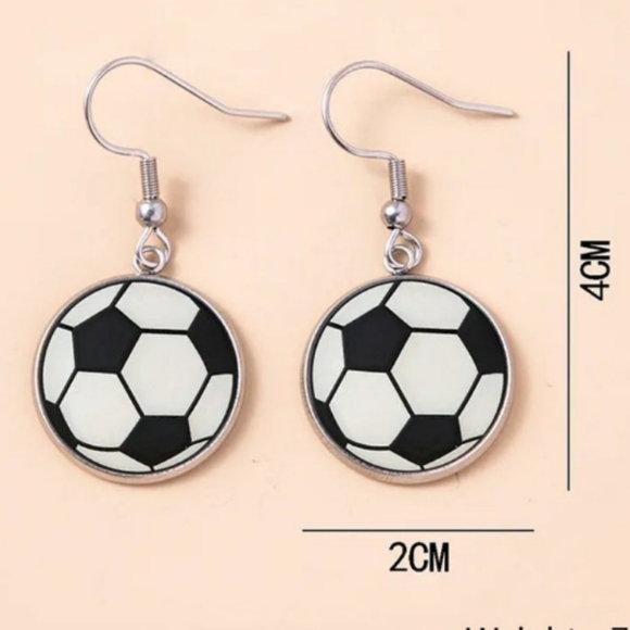 NEW! Awesome Soccer Earrings - GIFT FOR SOCCER PLAYERS - Picture 2 of 2